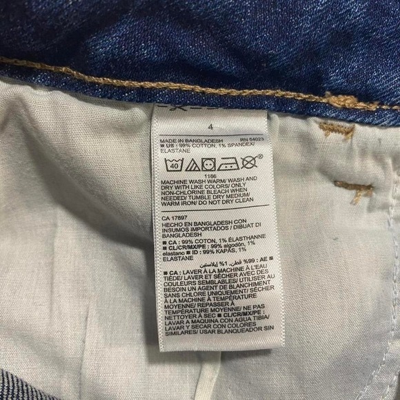 Forever 21 blue Mini denim skirt women Medium zipper on side. SKU163 - Picture 5 of 8